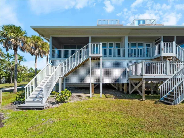 a view of an ocean from a yard