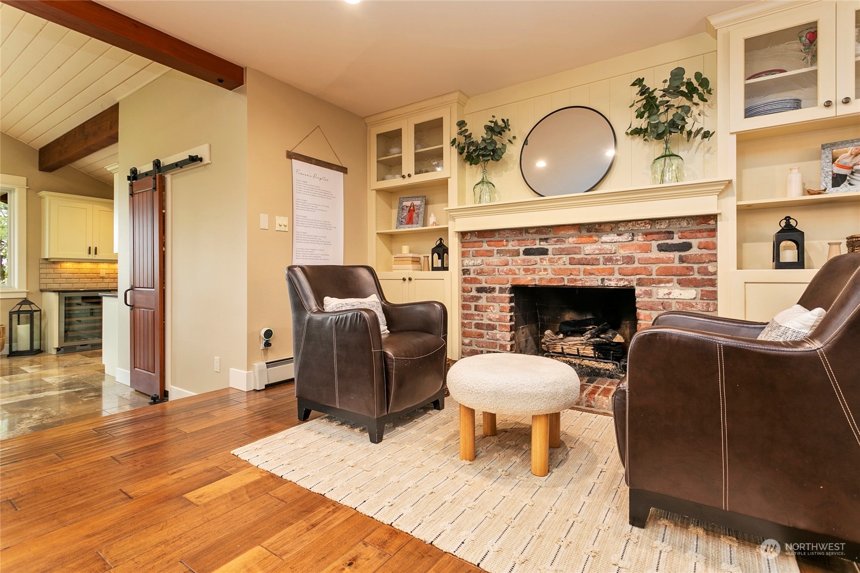 8629 Benson Road Lynden, WA 98264 - Photo 8 of 40 a living room with furniture and a fireplace