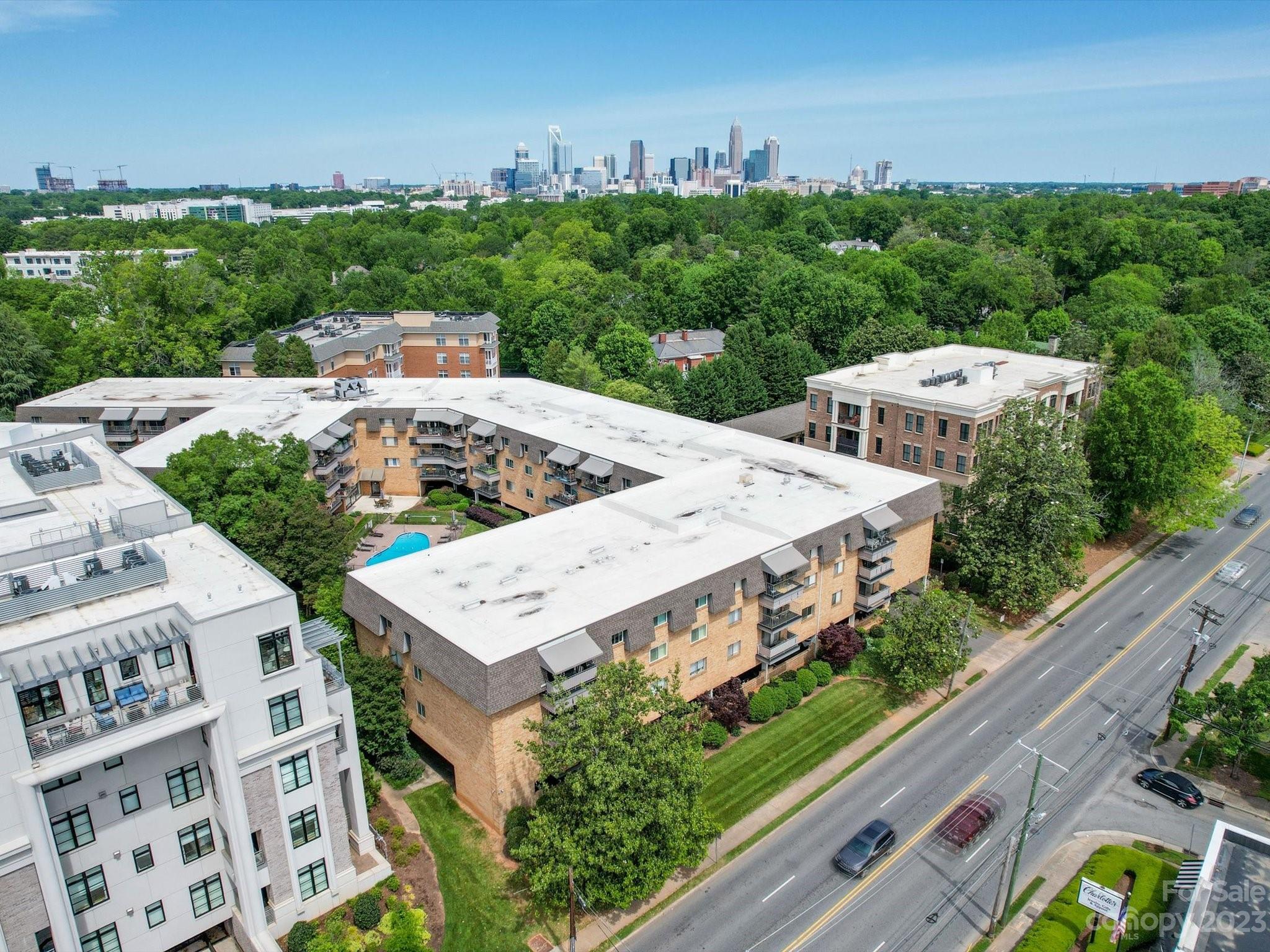 1323 Queens Road, Unit 402 Charlotte, NC 28207 - Photo 26 of 26 a view of a city with tall buildings
