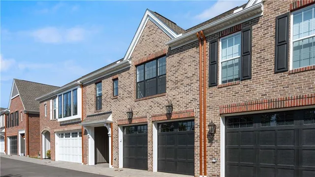 a front view of a house with a door