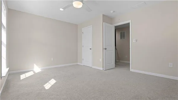 an empty room with a window