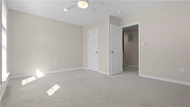 an empty room with a window