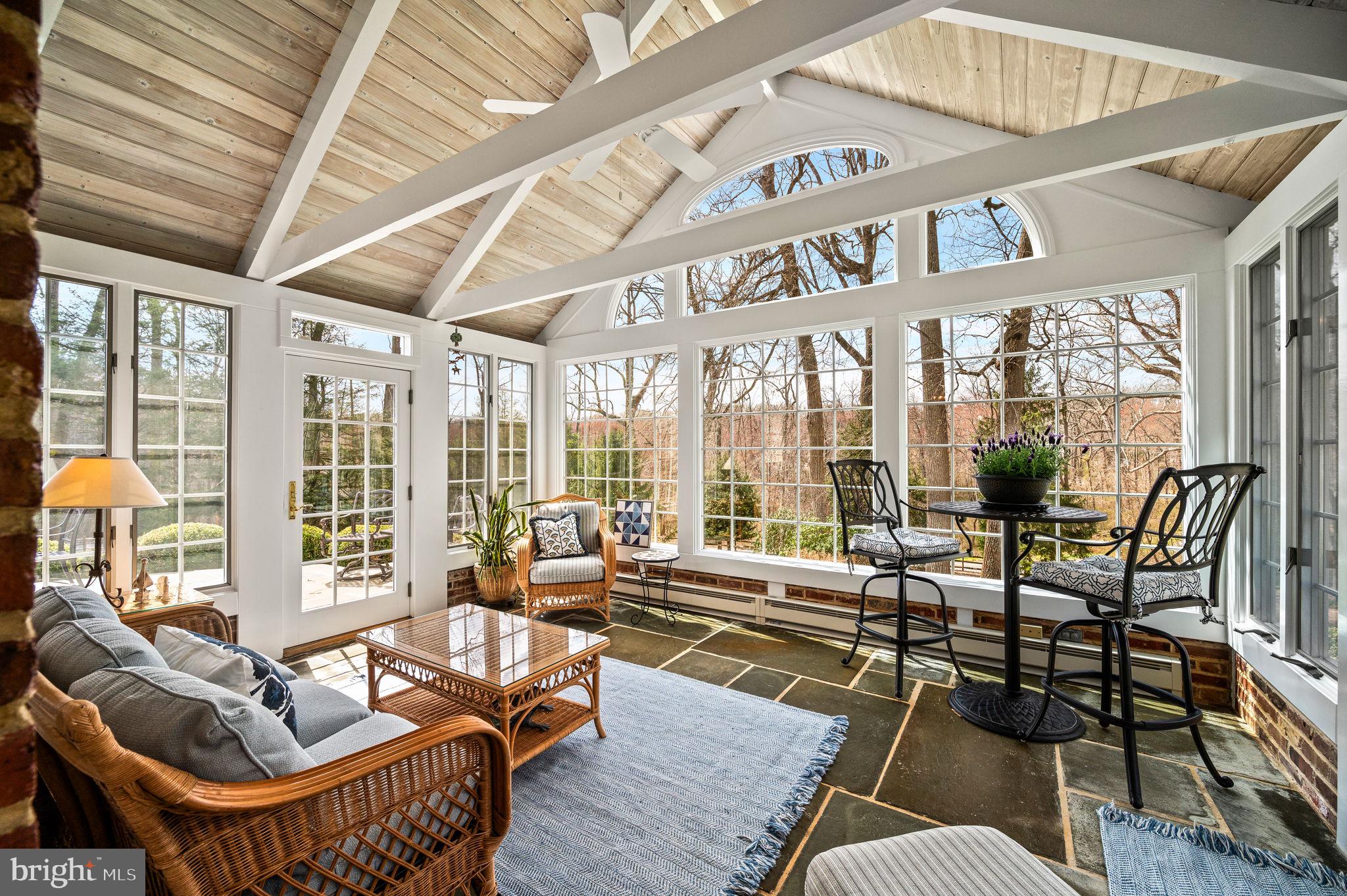 182 Grubb Road Malvern, PA 19355 - Photo 11 of 69 Sunroom - vaulted beamed ceiling