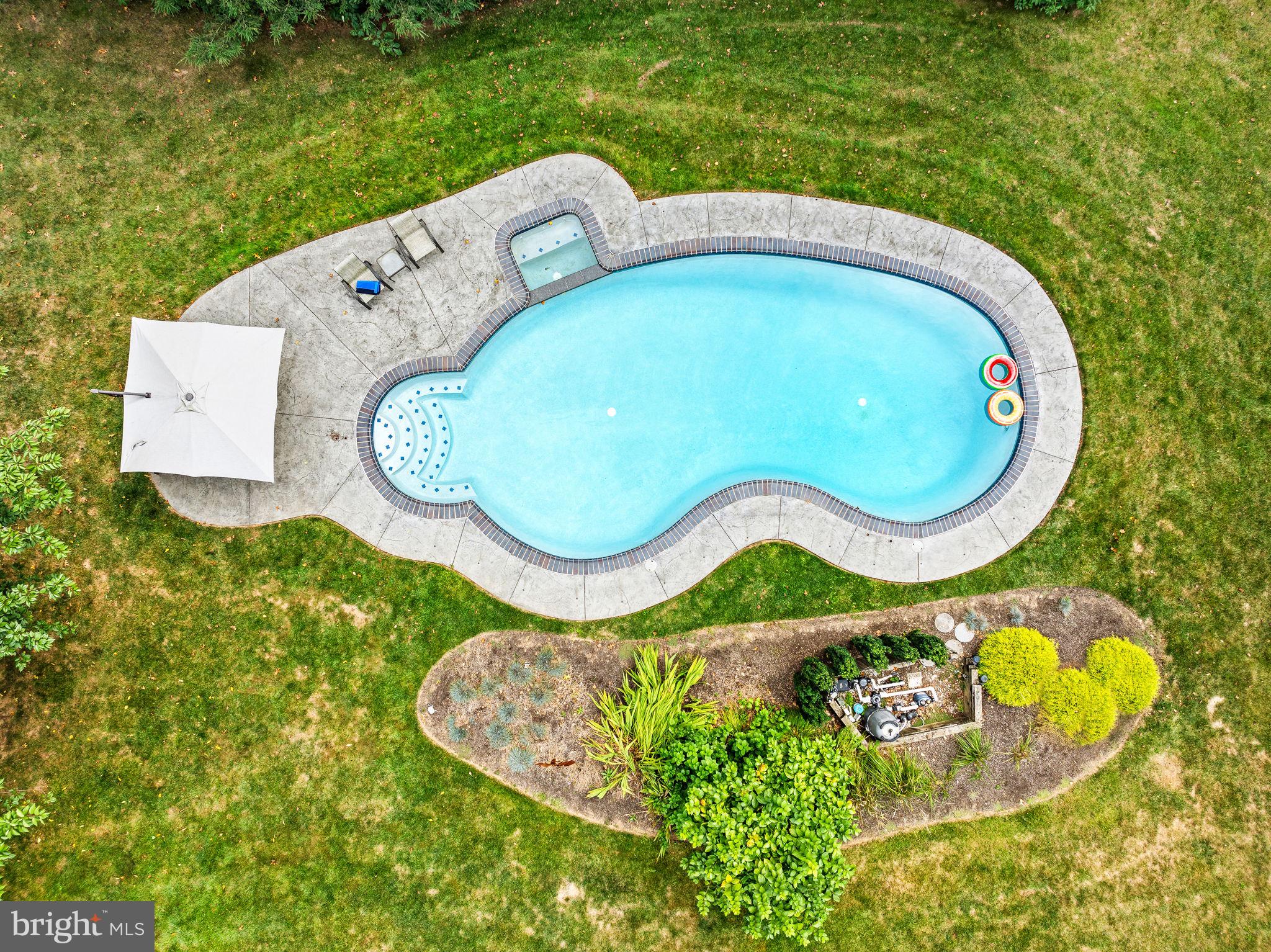 182 Grubb Road Malvern, PA 19355 - Photo 63 of 69 an aerial view of a swimming pool and outdoor space