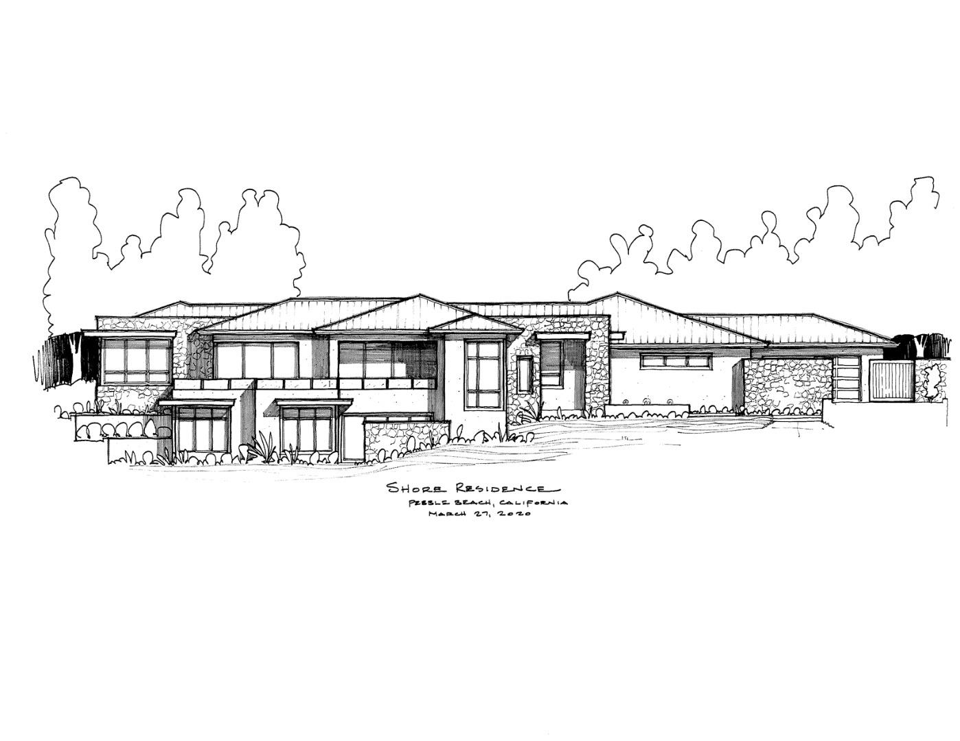 25 Poppy Ln. Lane Pebble Beach, CA 93953 - Photo 15 of 17 a black and white photo of a building