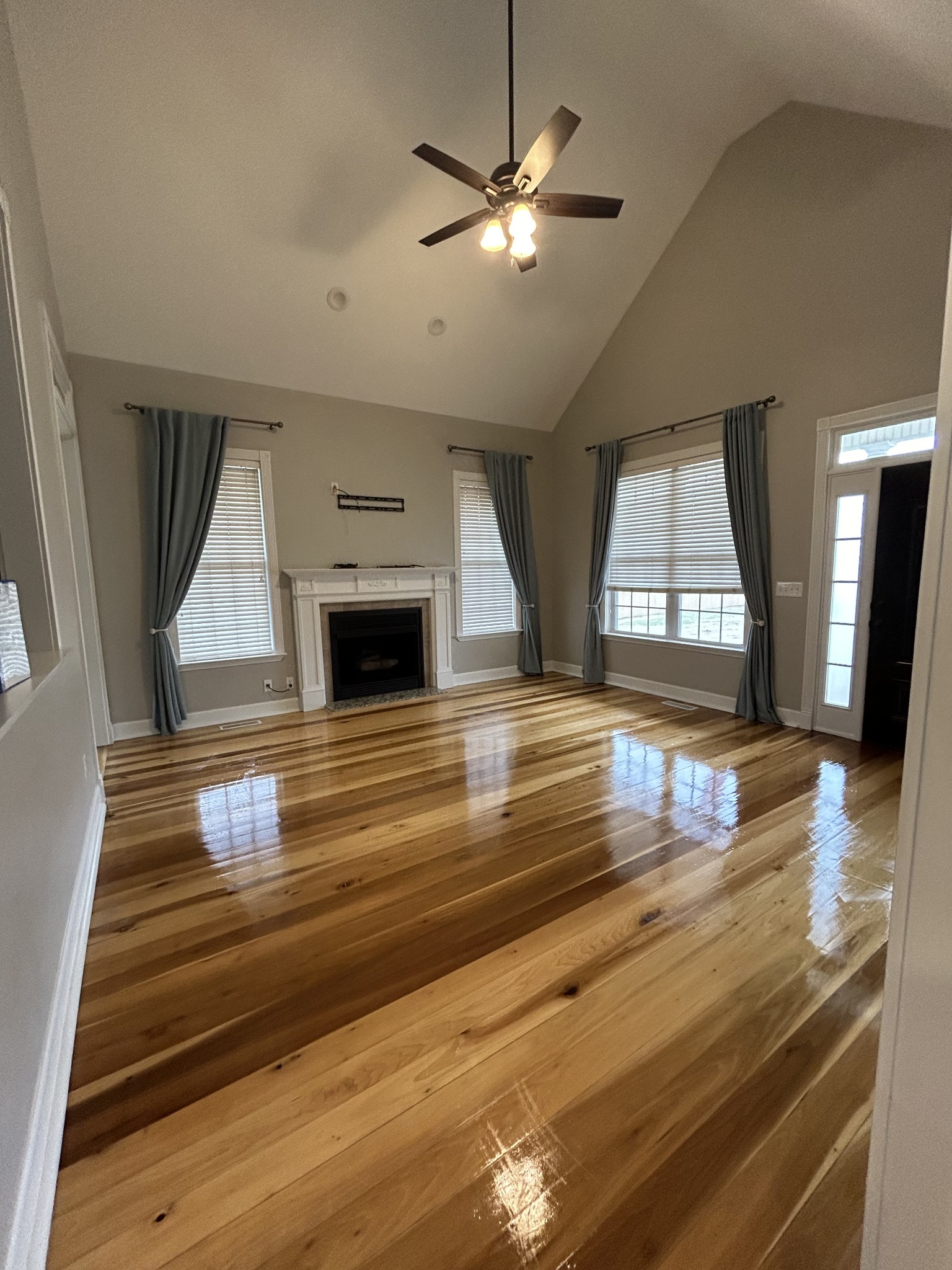 834 Blakemore Road Dickson, TN 37055 - Photo 8 of 26 a living room with fireplace and wooden floor