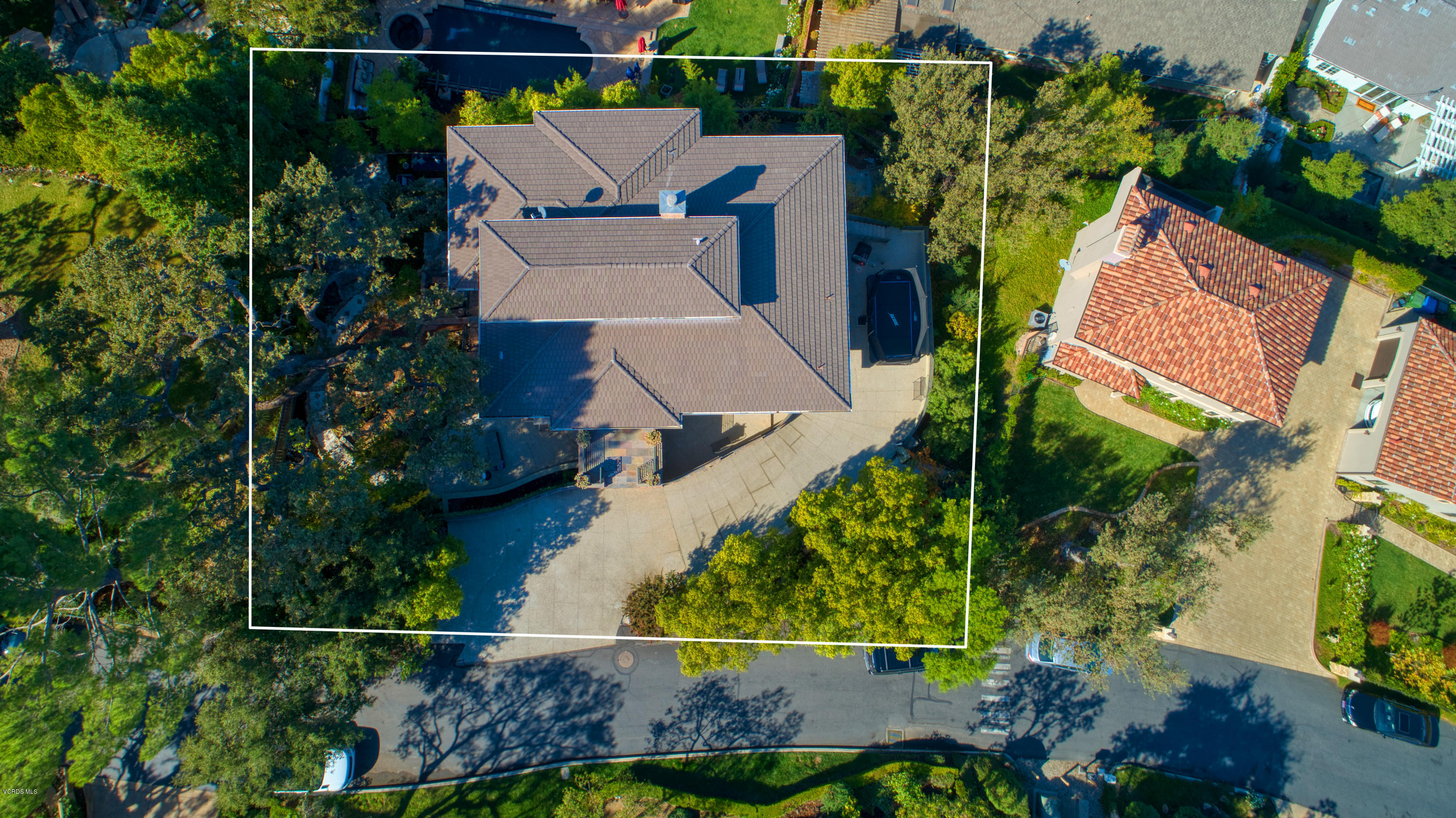 55 Upper Lake Road Westlake Village, CA 91361 - Photo 35 of 40 an aerial view of house with swimming pool