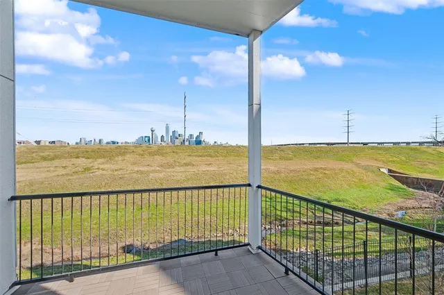 a view of ocean from a balcony
