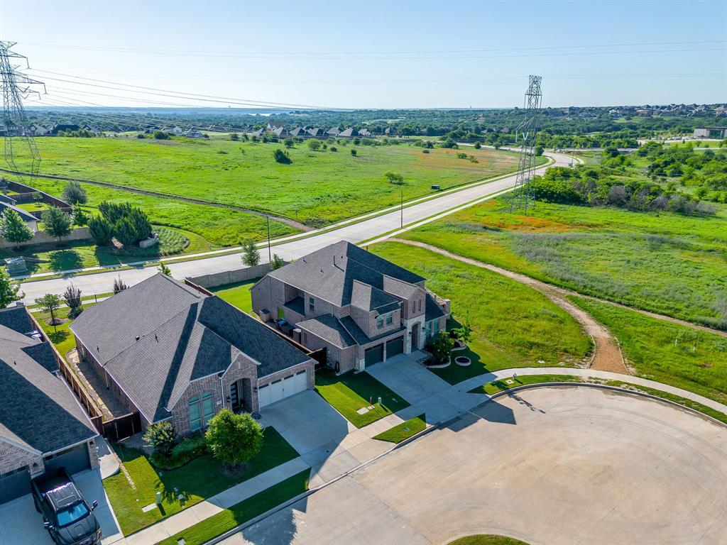 5709 Pope Creek Road Fort Worth, TX 76126 - Photo 3 of 39 A closer aerial view highlighting the exceptional privacy and open surroundings this home offers.