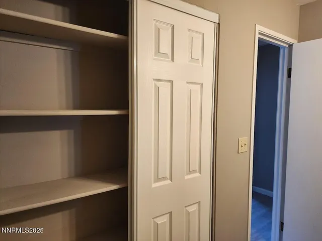 a close view of closet