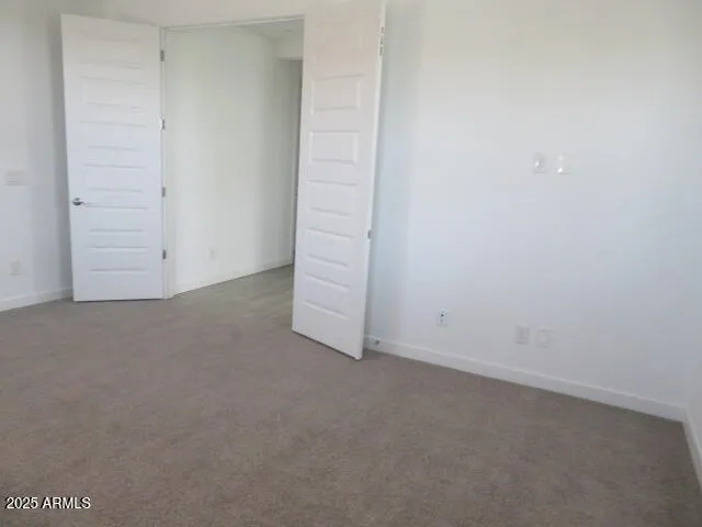 an empty room with closet
