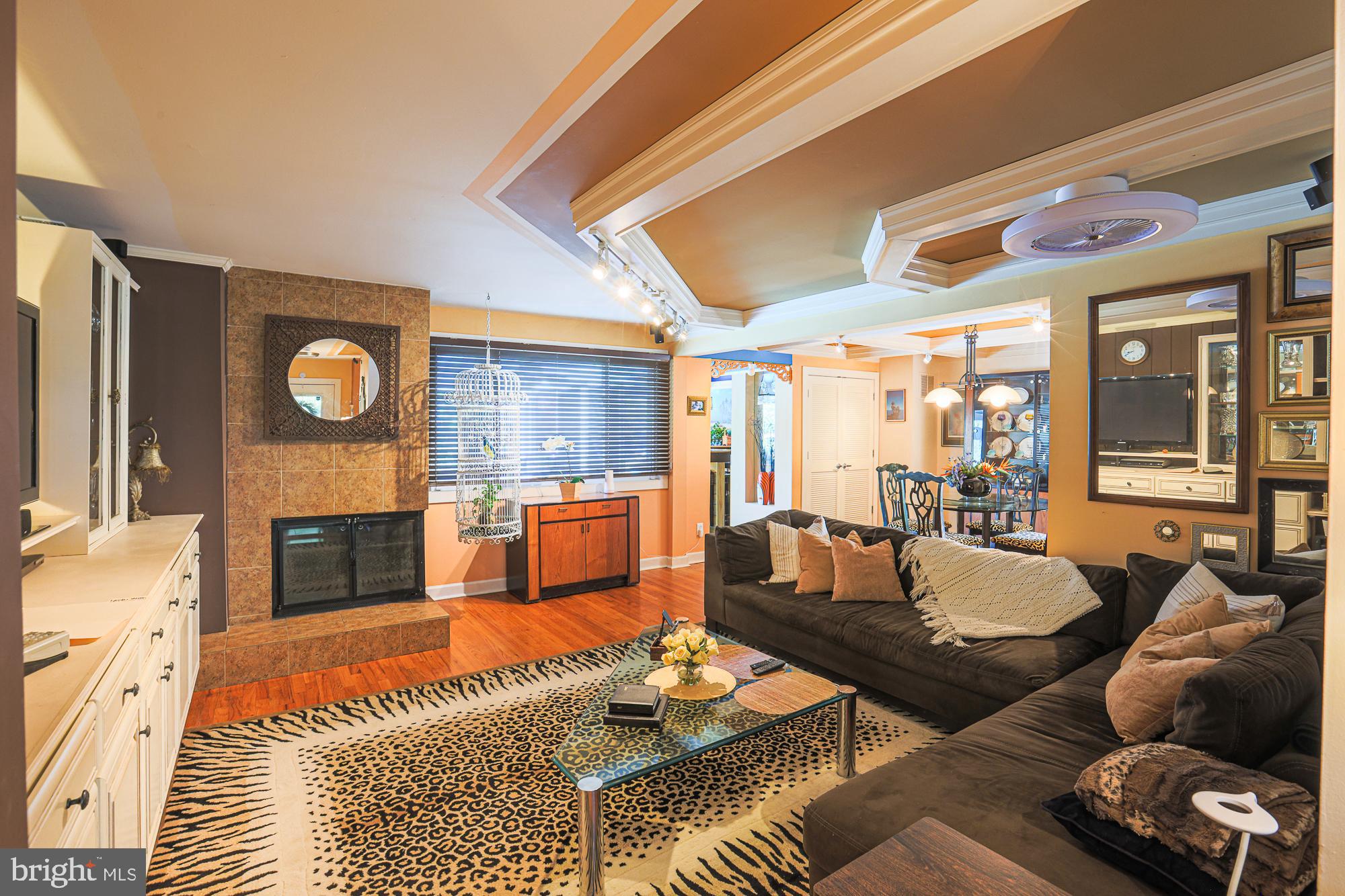 6807 Pimlico Drive Baltimore, MD 21209 - Photo 21 of 77 Living Room with Wood-Burning Fireplace