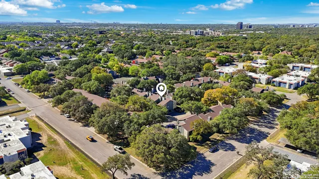 an aerial view of a city
