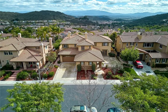 an aerial view of multiple houses