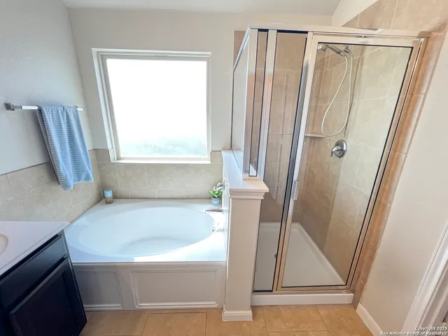a bathroom with a tub