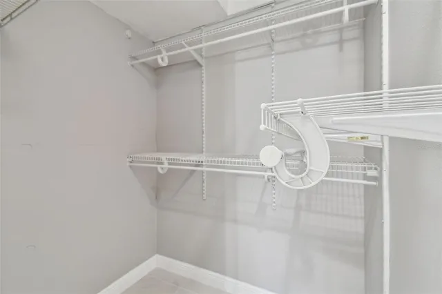 a view of a room with rack on the wall