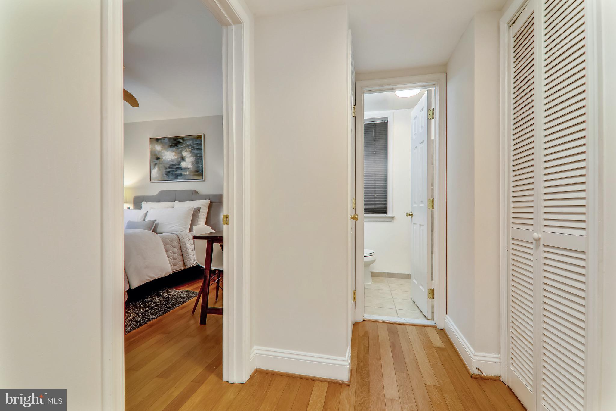1438 Columbia Road Northwest, Unit 103 Washington, DC 20009 - Photo 31 of 39 View from hallway to 2nd bedroom and bathroom