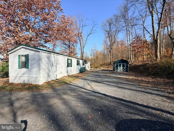 a view of backyard of house