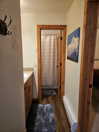 a view of a indoor garage