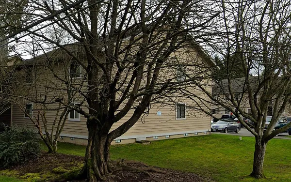 a view of a house with a yard
