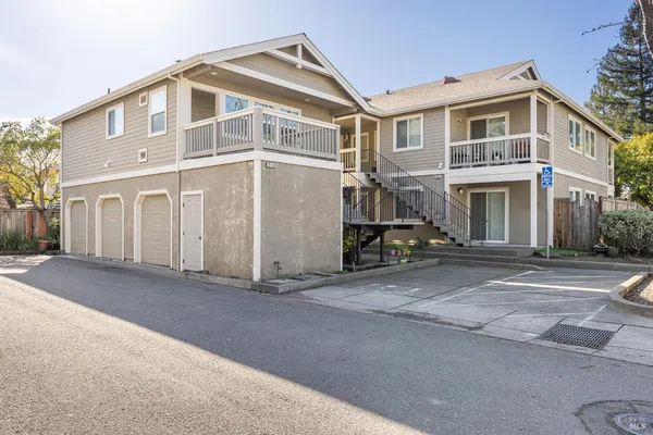 a big building with a street
