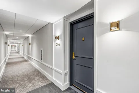 a view of hallway with stairs