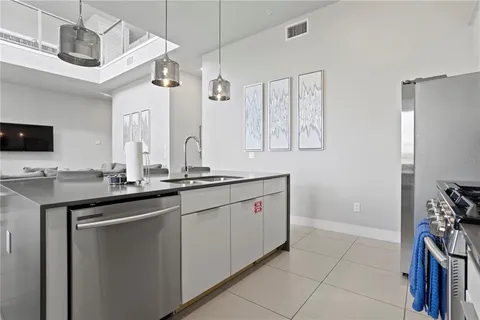 a view of an entryway with a glass door