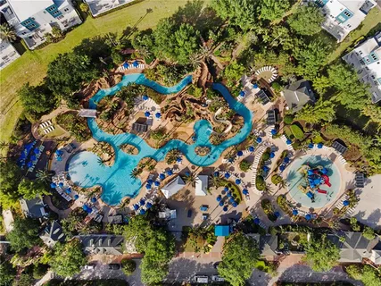 an aerial view of a city with lots of residential buildings