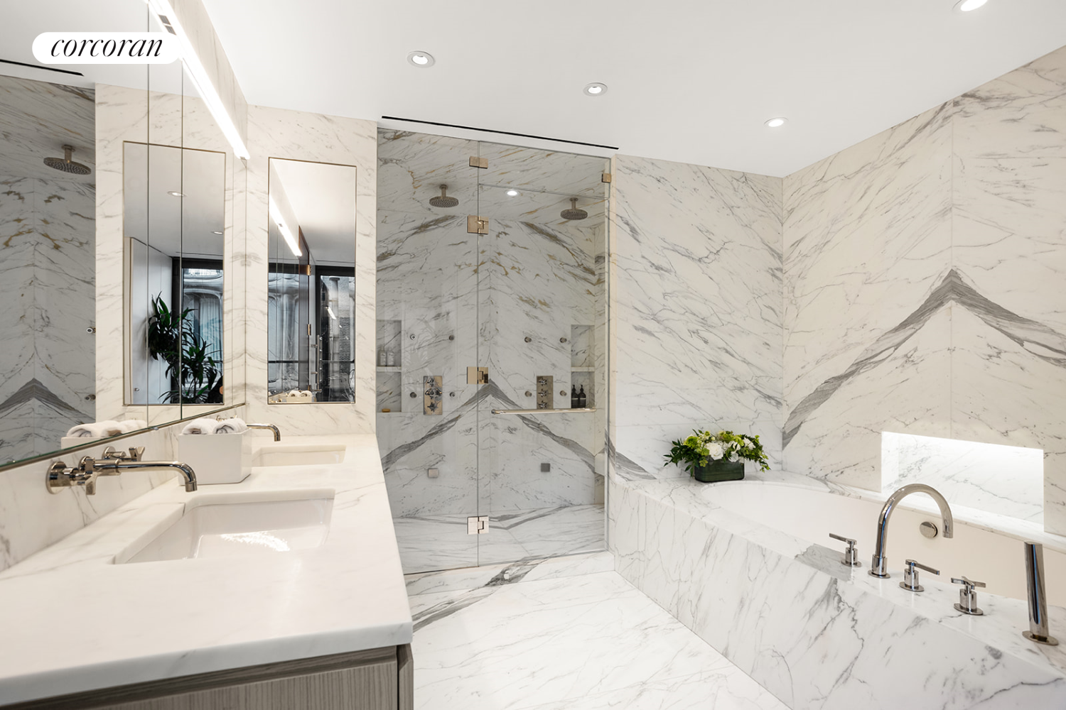 27 Wooster Street, Unit 4A Manhattan, NY 10013 - Photo 11 of 16 a bathroom with a sink and a mirror