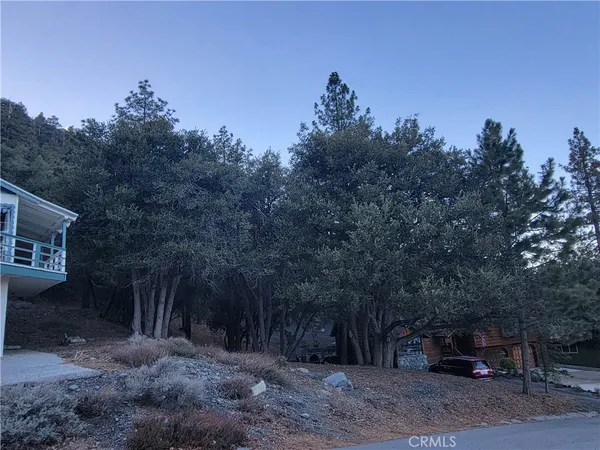 a view of a street with some trees