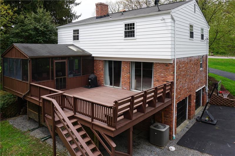 4137 Ewalt Road Gibsonia, PA 15044 - Photo 23 of 25 The rear exterior has been freshly painted and decking recently repaired and stained.