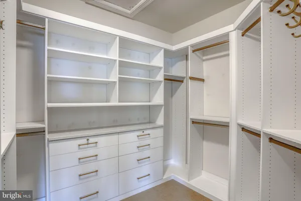 a close view of closet