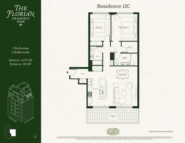 $3,250,000 | 350 East 18th Street, Unit 12C | Gramercy