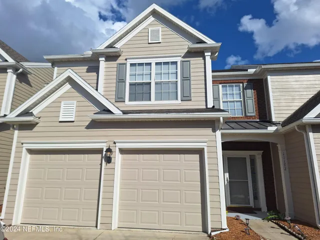 a front view of a house with a window
