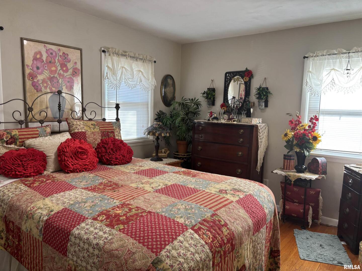 210 Apple Lane Anna, IL 62906 - Photo 31 of 45 a bedroom with a bed a dresser and potted plant