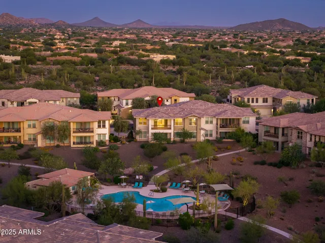 an aerial view of multiple house