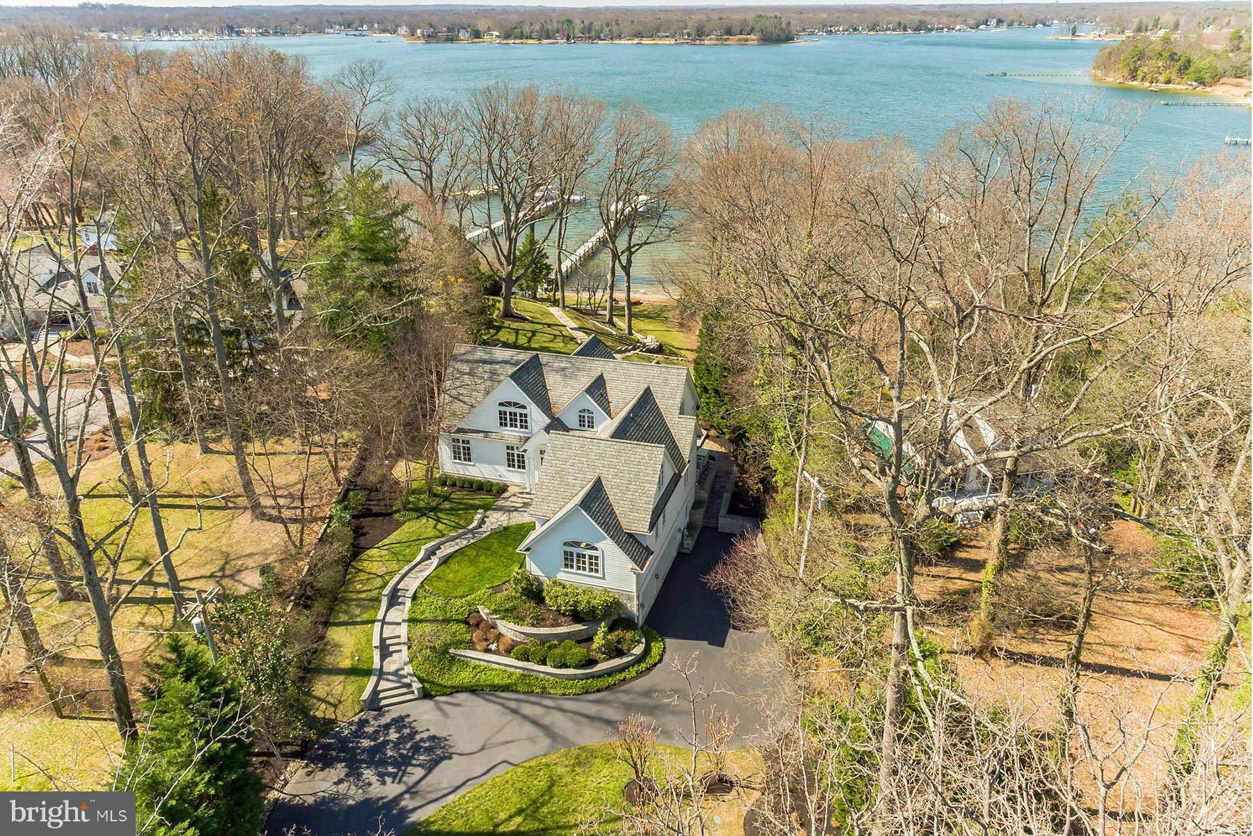 Aerial view of property on the Magothy River