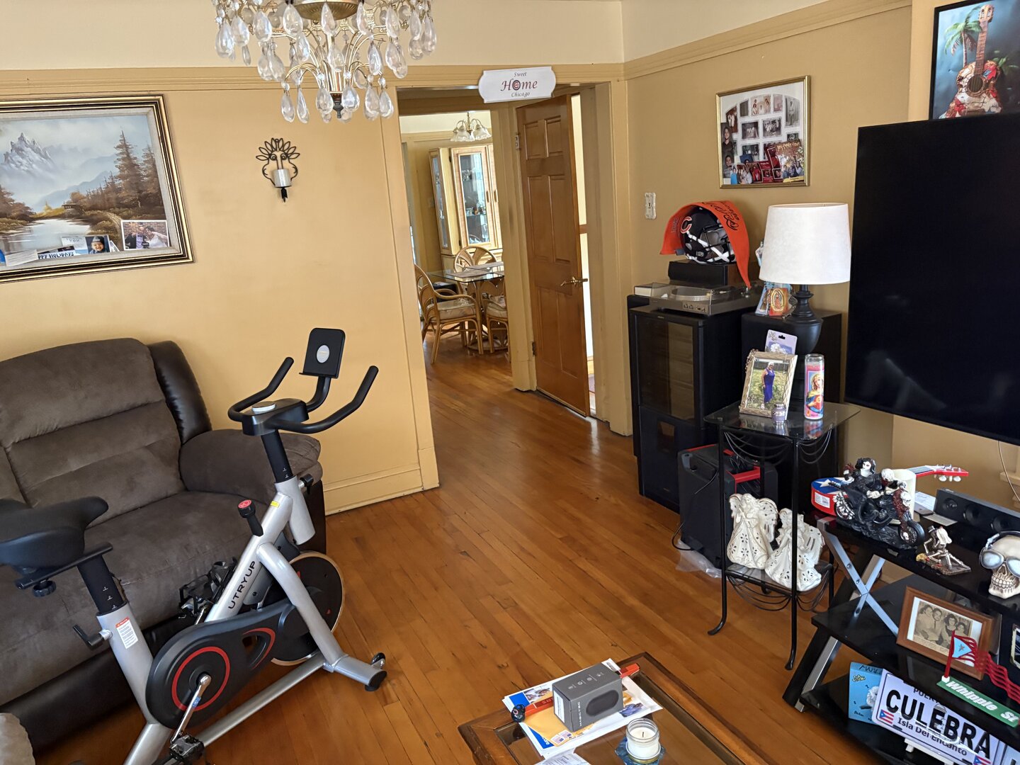 3523 North Whipple Street Chicago, IL 60618 - Photo 39 of 48 a living room with furniture and a flat screen tv