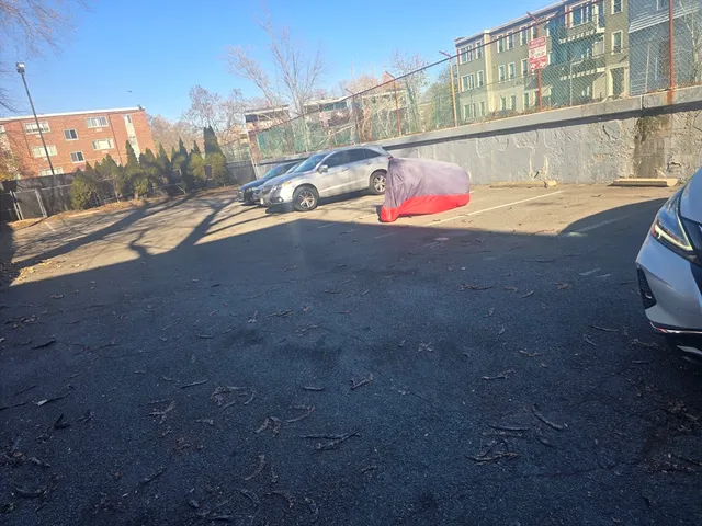 a view of a street with houses