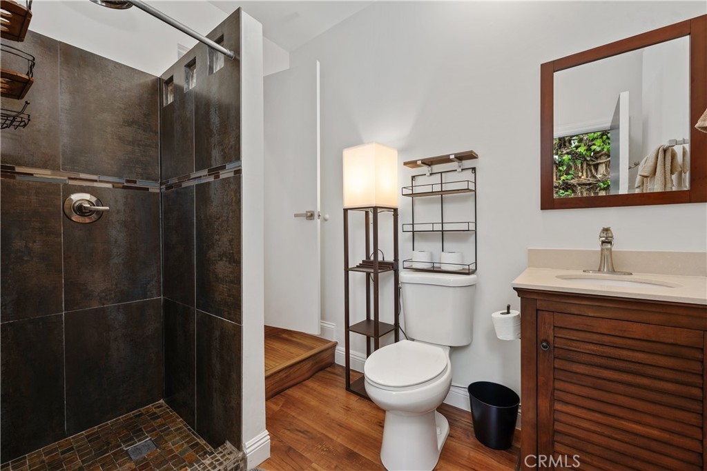 341 S Meadows Manhattan Beach, CA 90266 - Photo 45 of 54 Pool Bathroom, enter from outside or inside