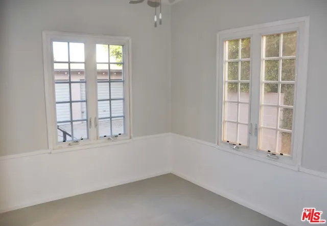 an empty room with a window