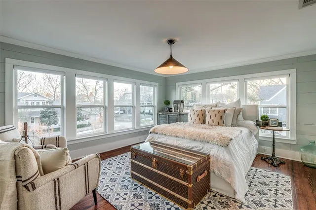 a bed room with a bed and a couch