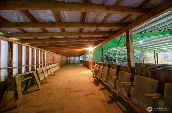 a view of railway station with sitting area