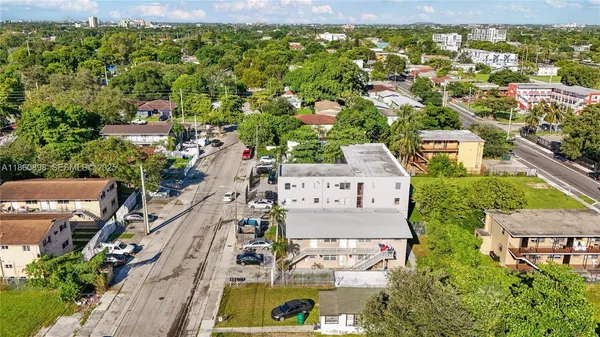 an aerial view of multiple house