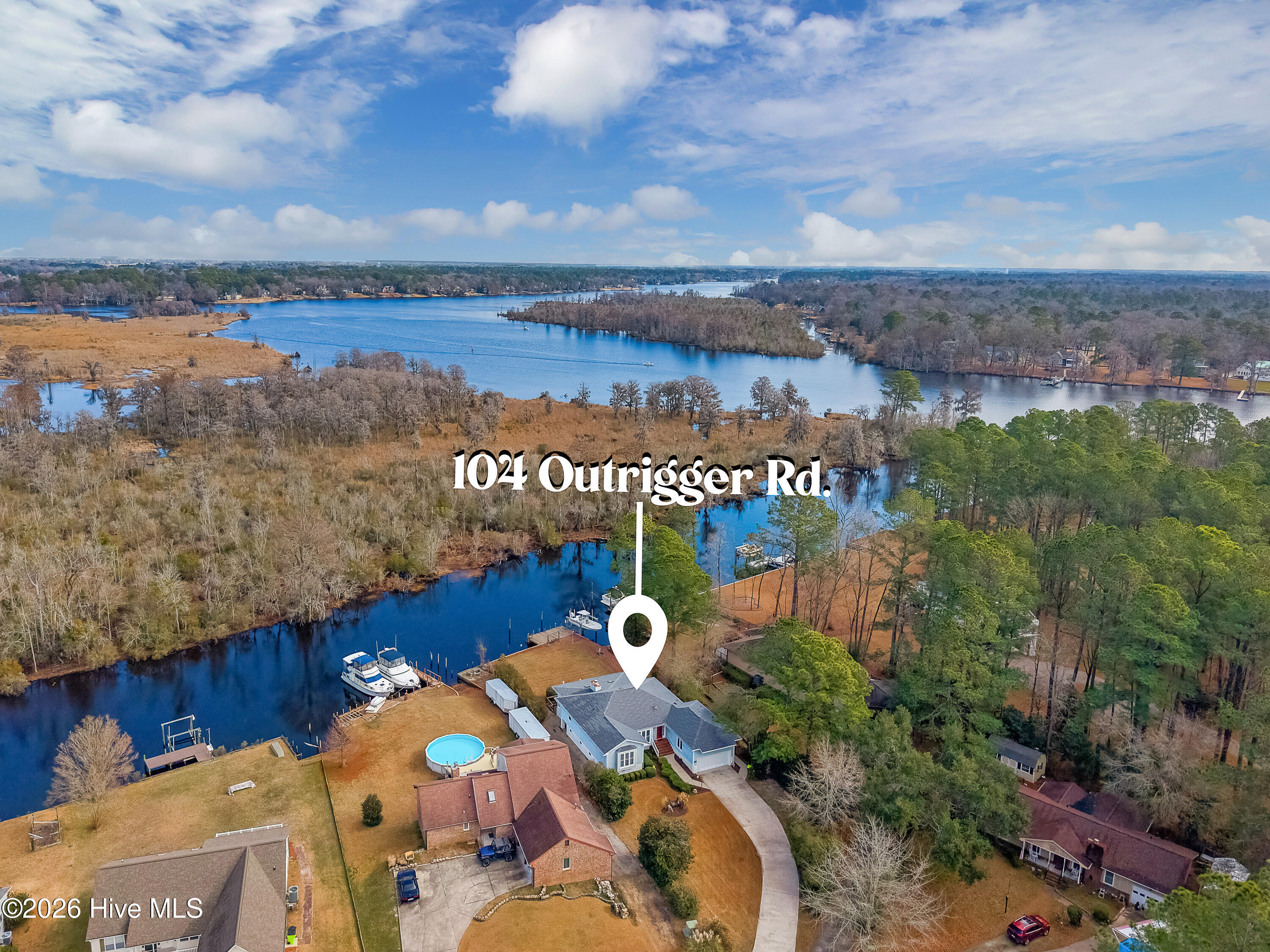 104 Outrigger Road New Bern, NC 28562 - Photo 2 of 41 Waterview / Aerial View