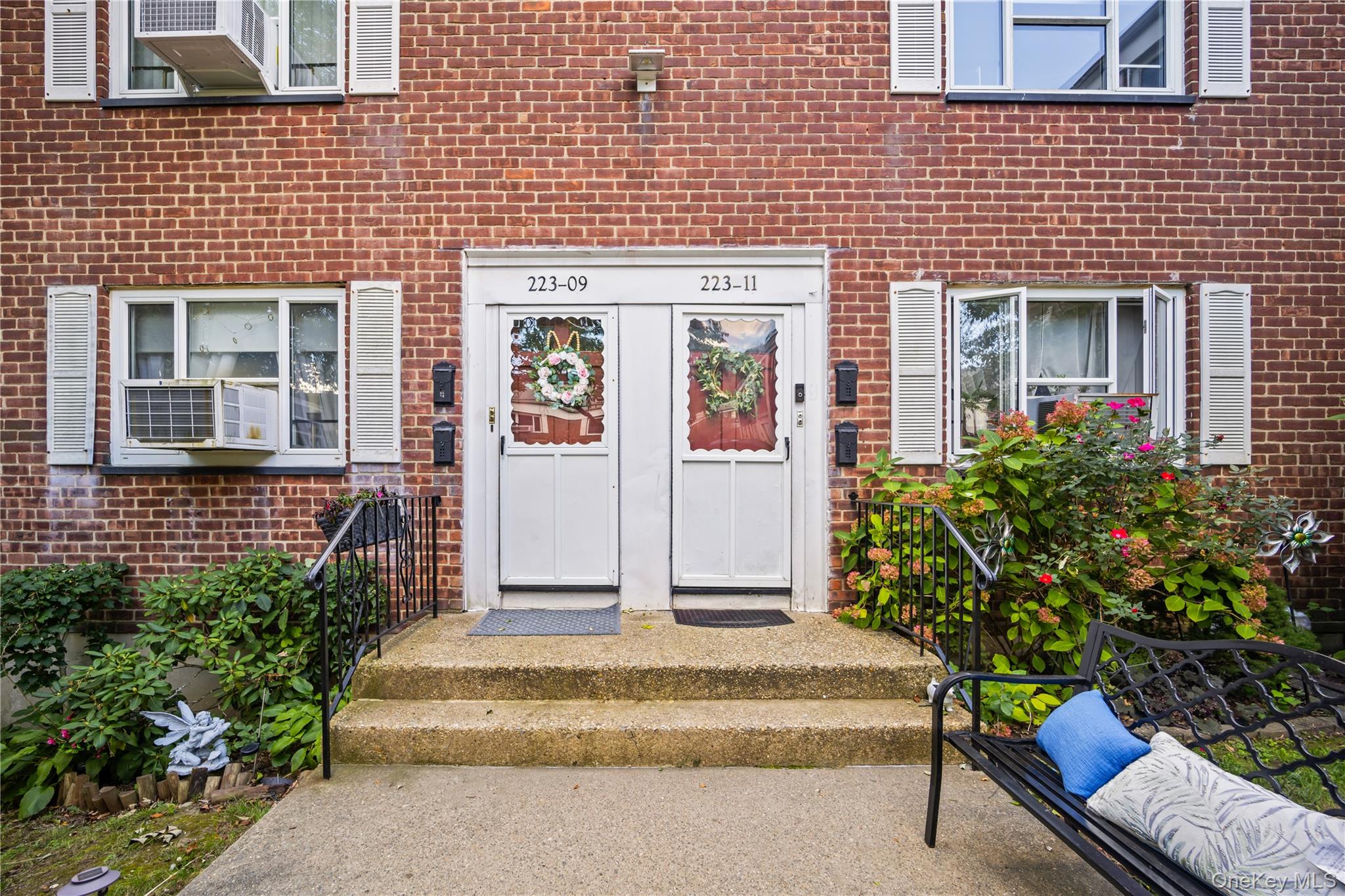 a front view of a house