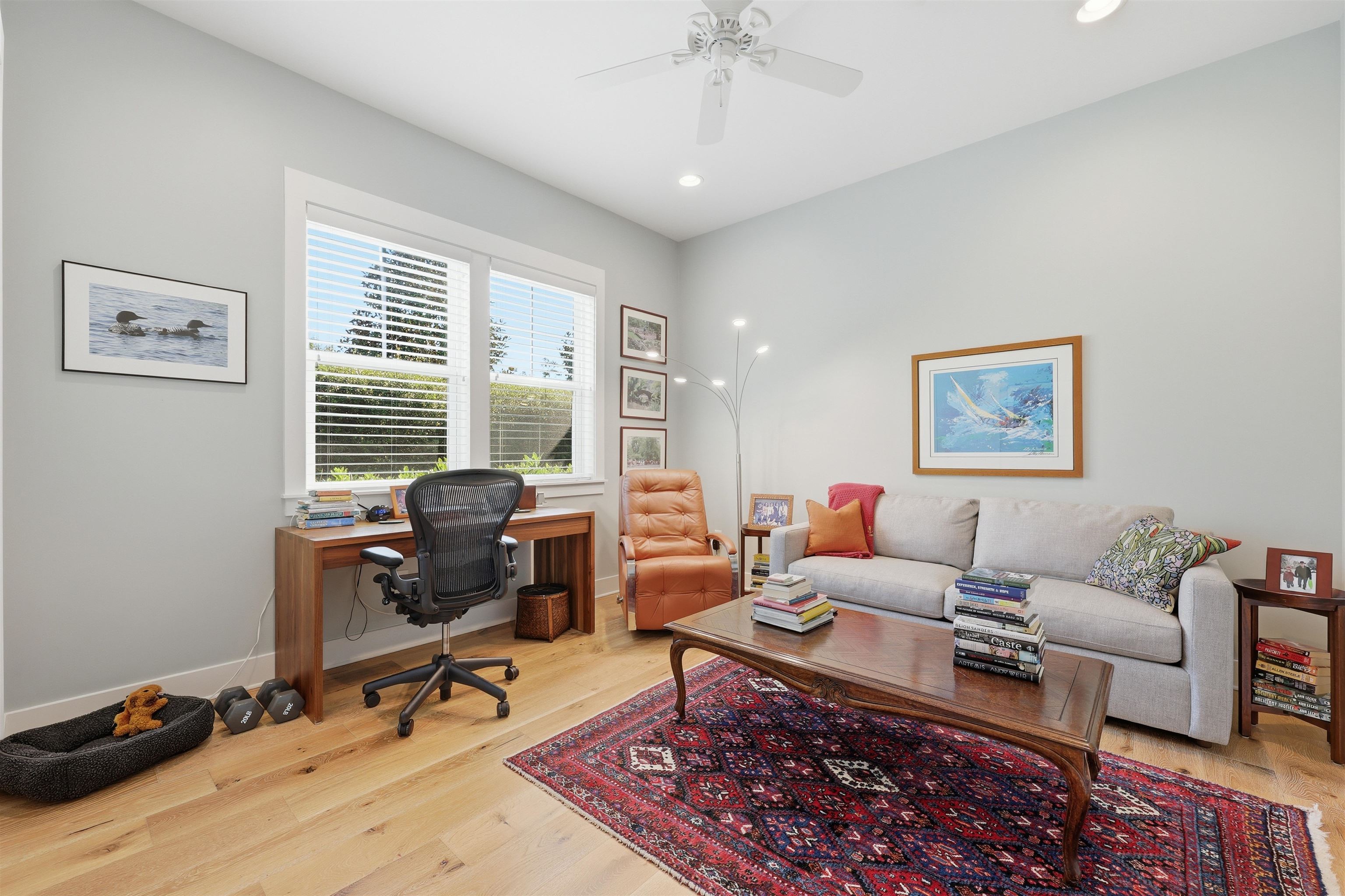 66 Ridgeway Road St. Augustine, FL 32080 - Photo 23 of 53 Office with light wood-style flooring, recessed lighting, and ceiling fan