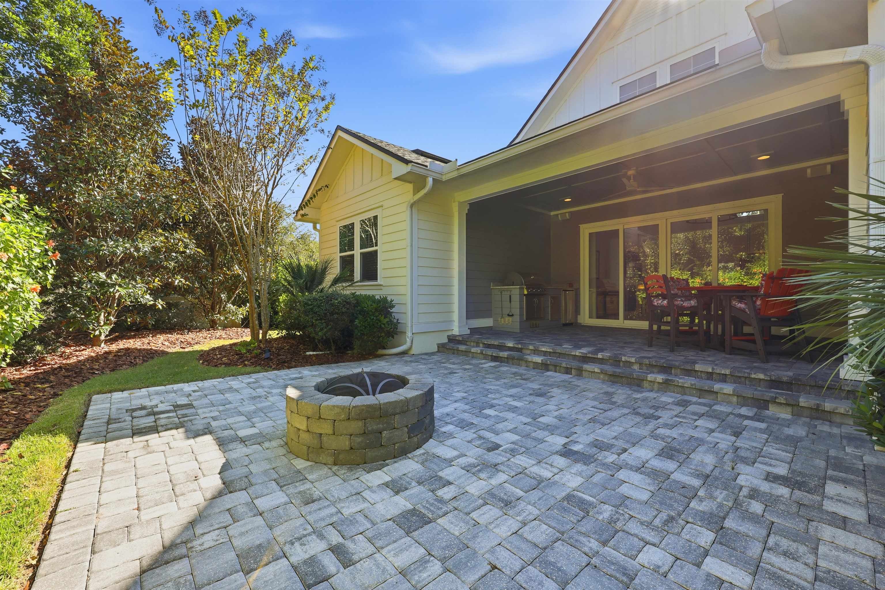 66 Ridgeway Road St. Augustine, FL 32080 - Photo 30 of 53 View of patio / terrace with a fire pit