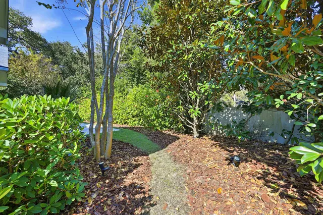 a view of a house with a garden