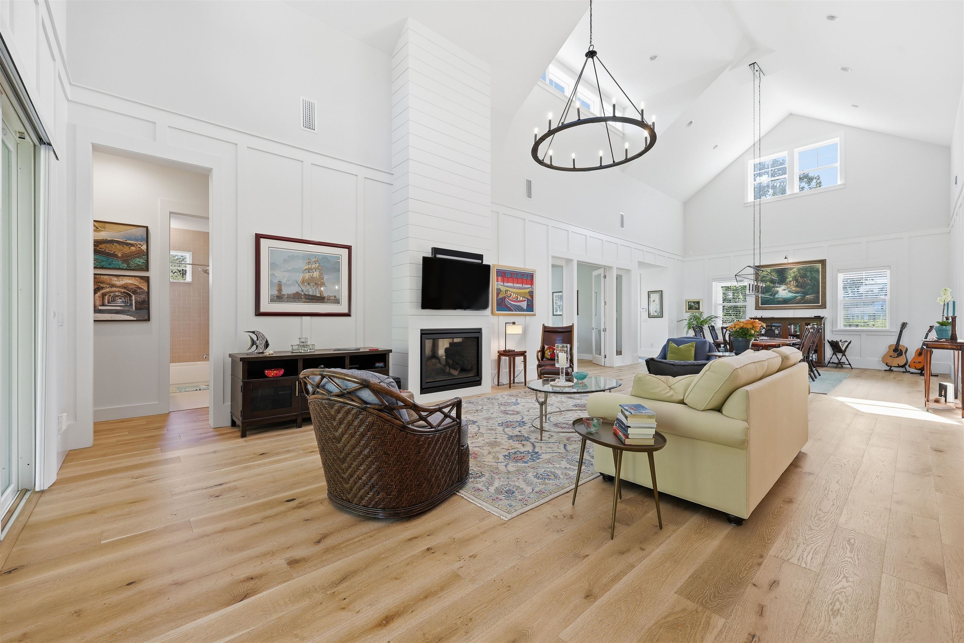 66 Ridgeway Road St. Augustine, FL 32080 - Photo 4 of 53 a living room with furniture a flat screen tv and kitchen view